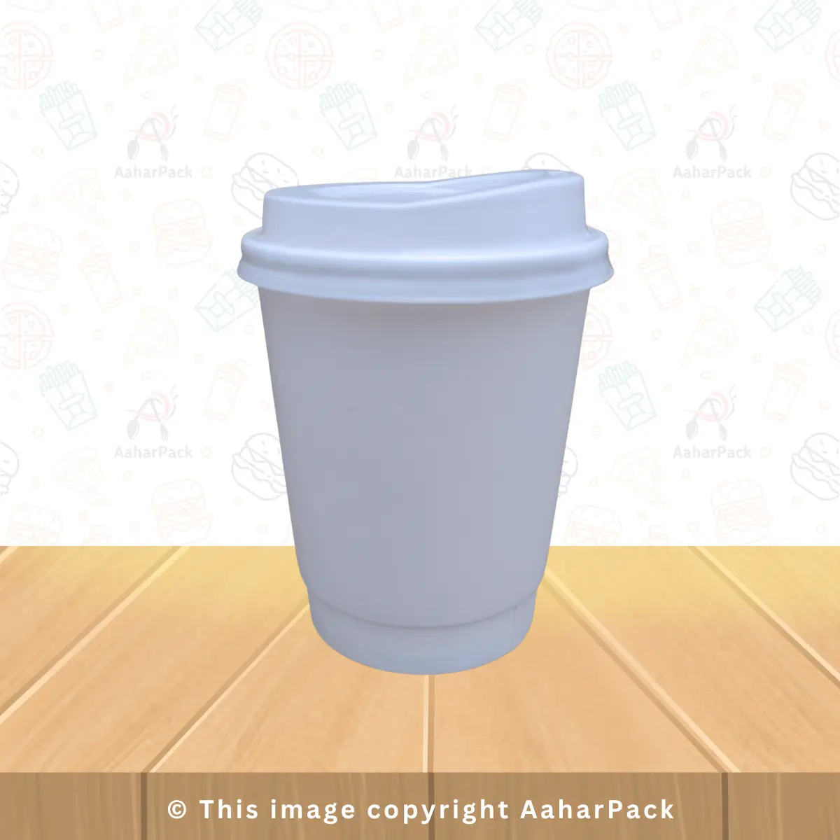 250 ML (8OZ) Double Wall White Paper Cup With Plastic White Sipper Lid Pack Of 1000 Pcs