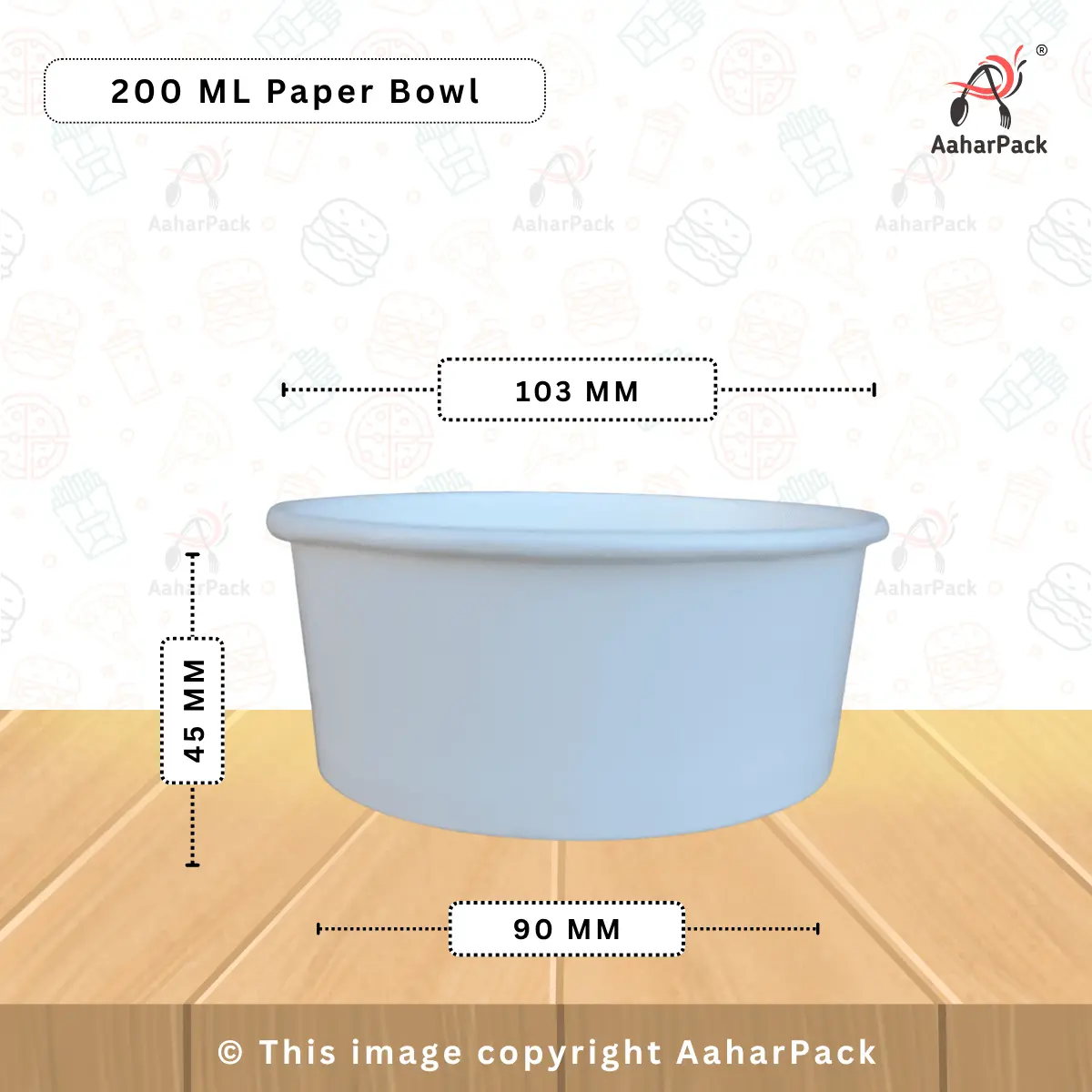 200 ML White Paper Bowls with Dome Plastic Lids – Pack of 1000 | Disposable Leak-Resistant Food Bowls for Snacks, Sweets & Gravies