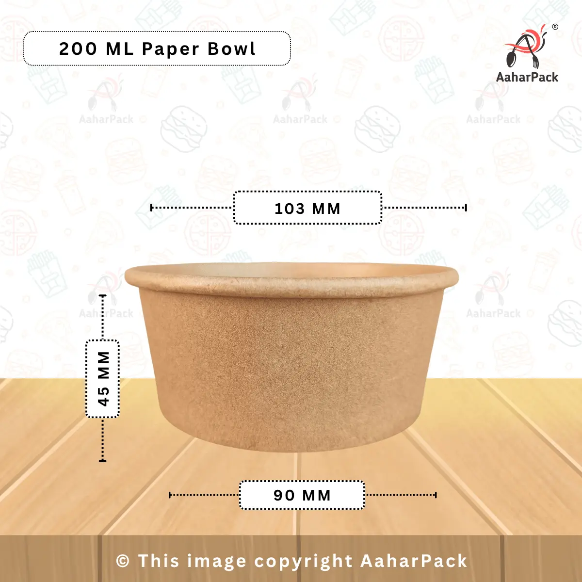 200 ML Kraft Paper Bowls with Dome Lids – Pack of 1000 | Eco-Friendly Disposable Containers for Sweets, Snacks, Chutneys & Takeaway