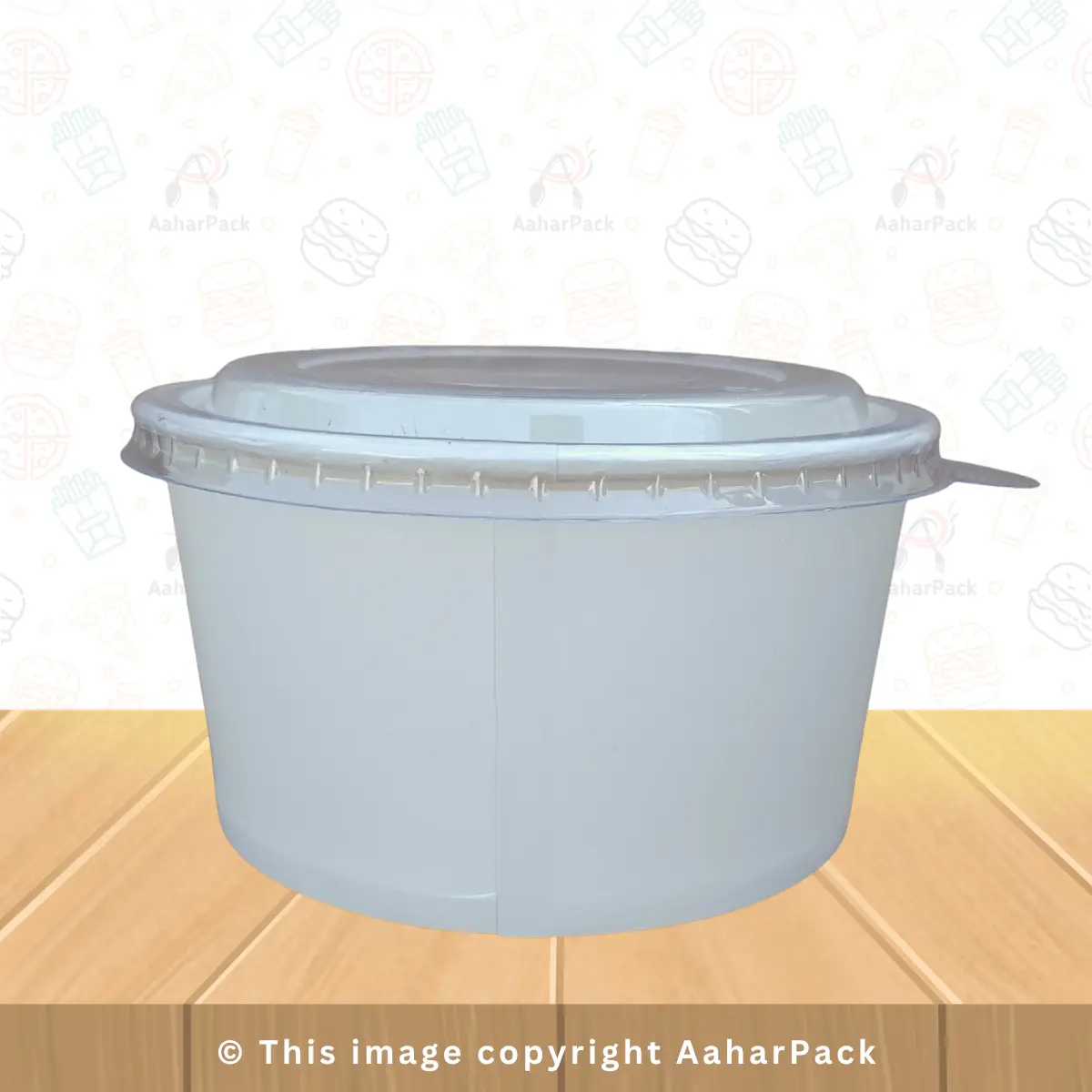 1000 ML White Paper Salad Bowls with PET Lids – Pack of 500 | Leak-Resistant Takeaway Bowls for Salads, Rice Bowls & Meal Packaging