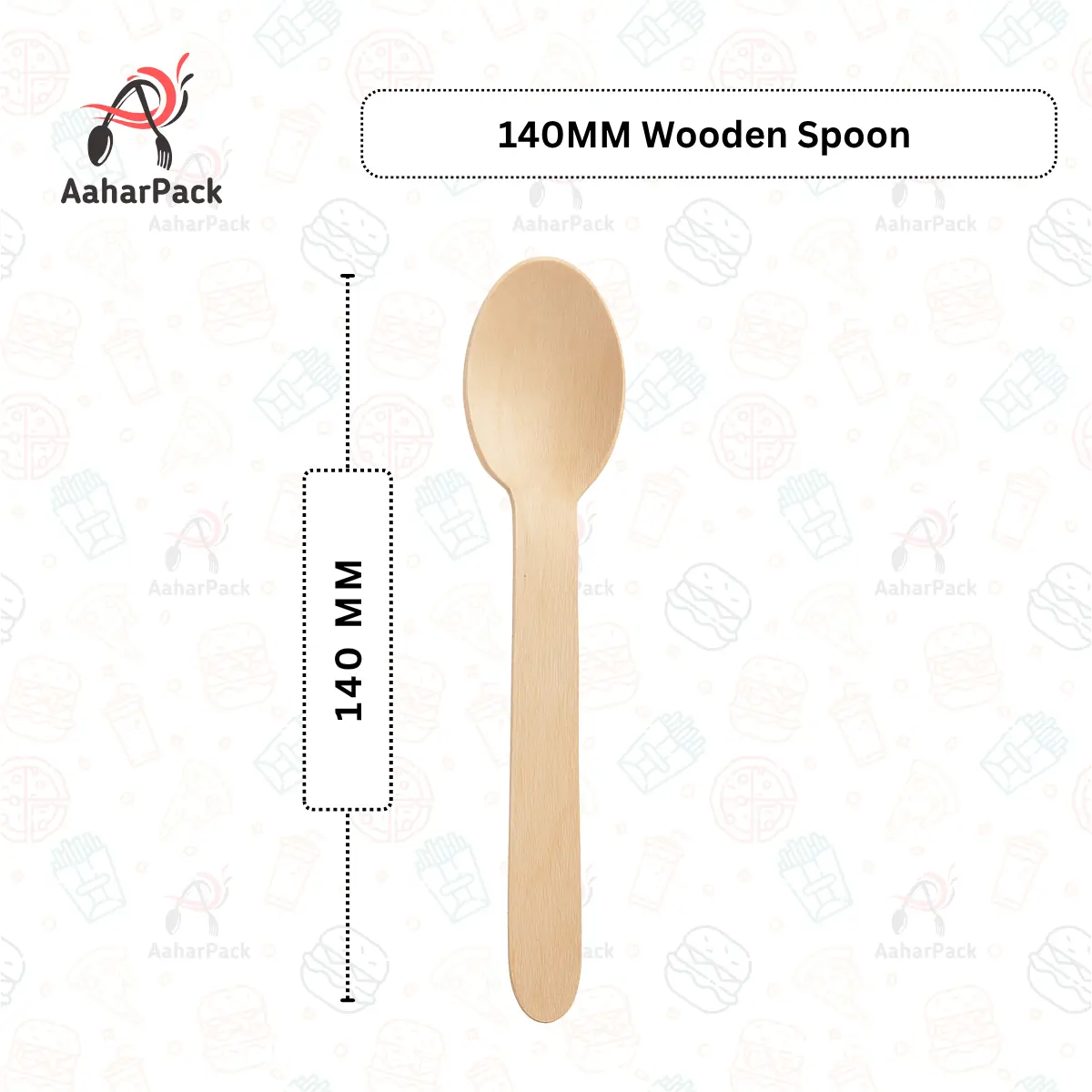 140 MM Disposable Wooden Spoons – Pack of 1000 | Sturdy, Eco-Friendly & Biodegradable Cutlery for Meals, Takeaway & Catering