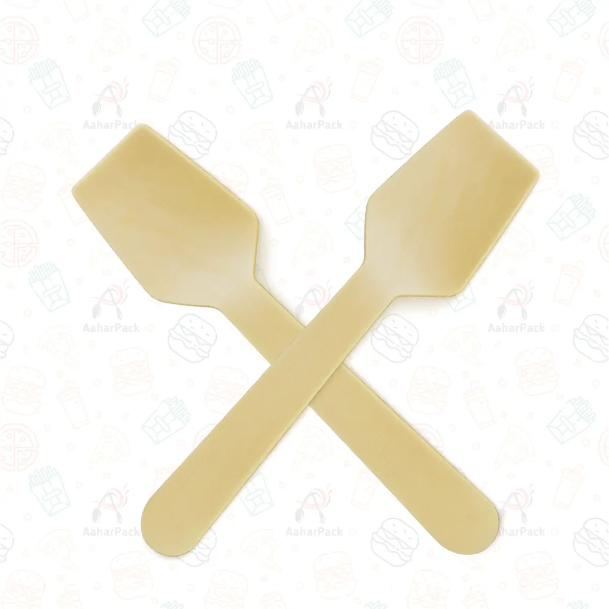 95 MM Disposable Wooden Spoons – Pack of 1000 | Eco-Friendly, Biodegradable Cutlery for Ice Cream, Desserts, and Events