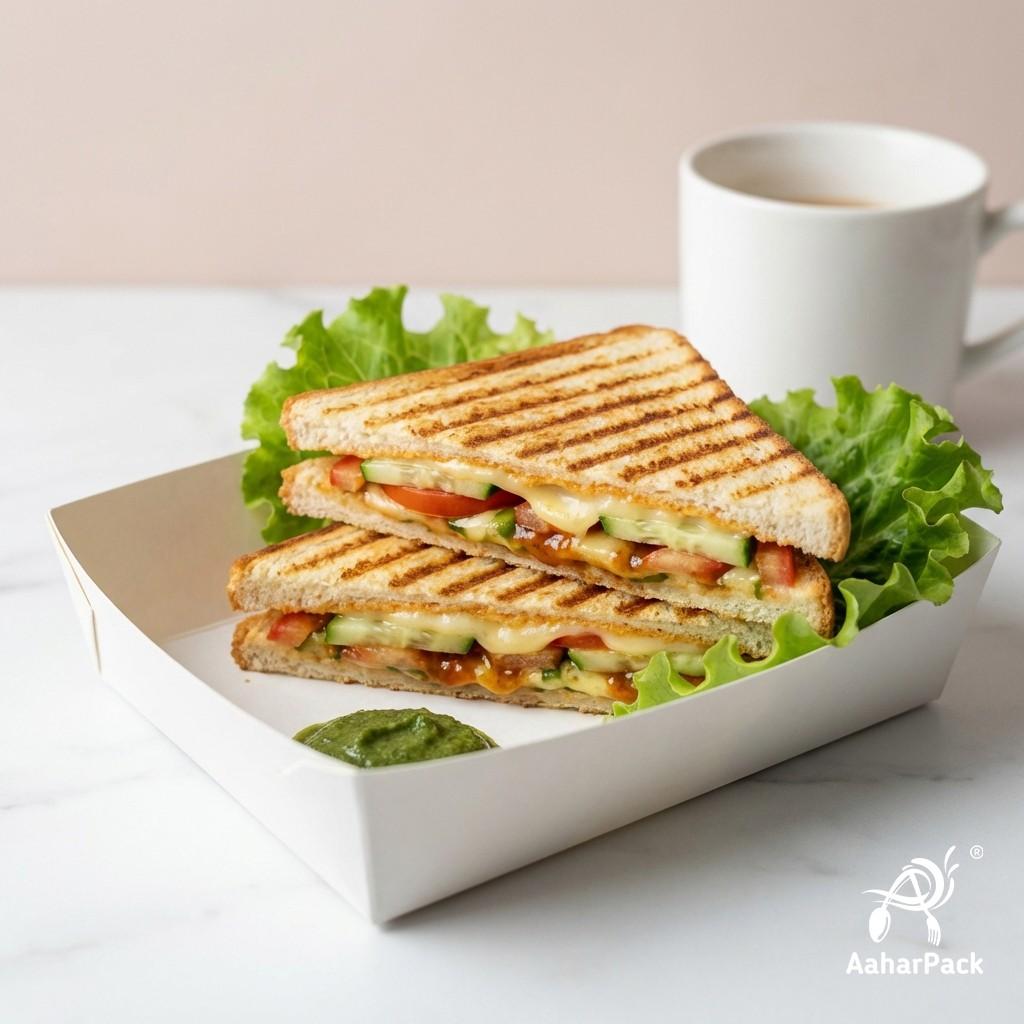500 ML White Paper Food Trays (Pack of 150) - Disposable Open-Top Serving Boats for Street Food & Snacks