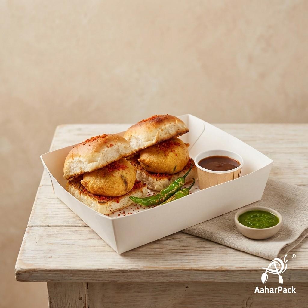 1000 ML White Paper Trays (Pack of 200) - Extra Large Open Food Boats | Disposable Serving Trays for Jumbo Fries & Combo Meals