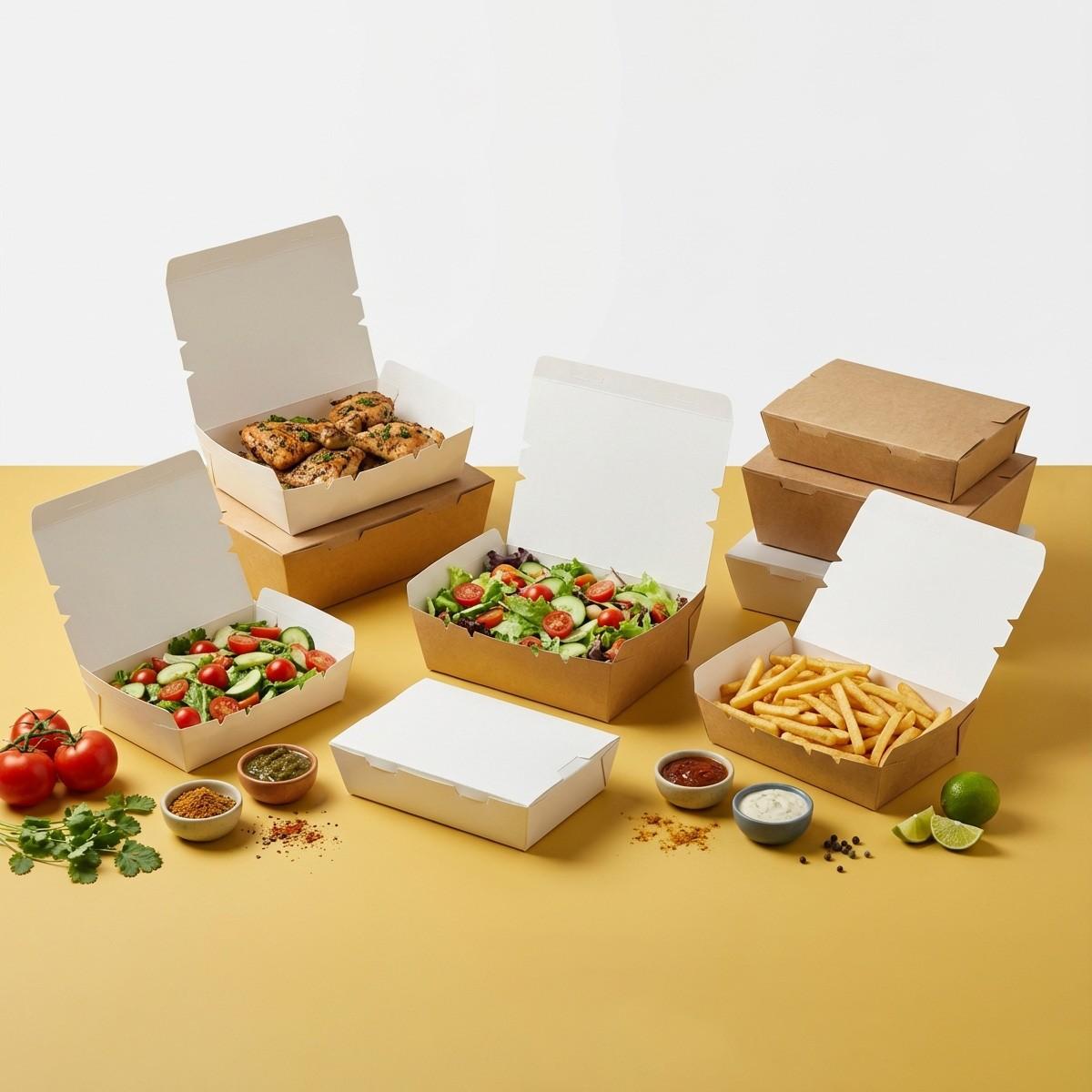 White Paper Food Boxes