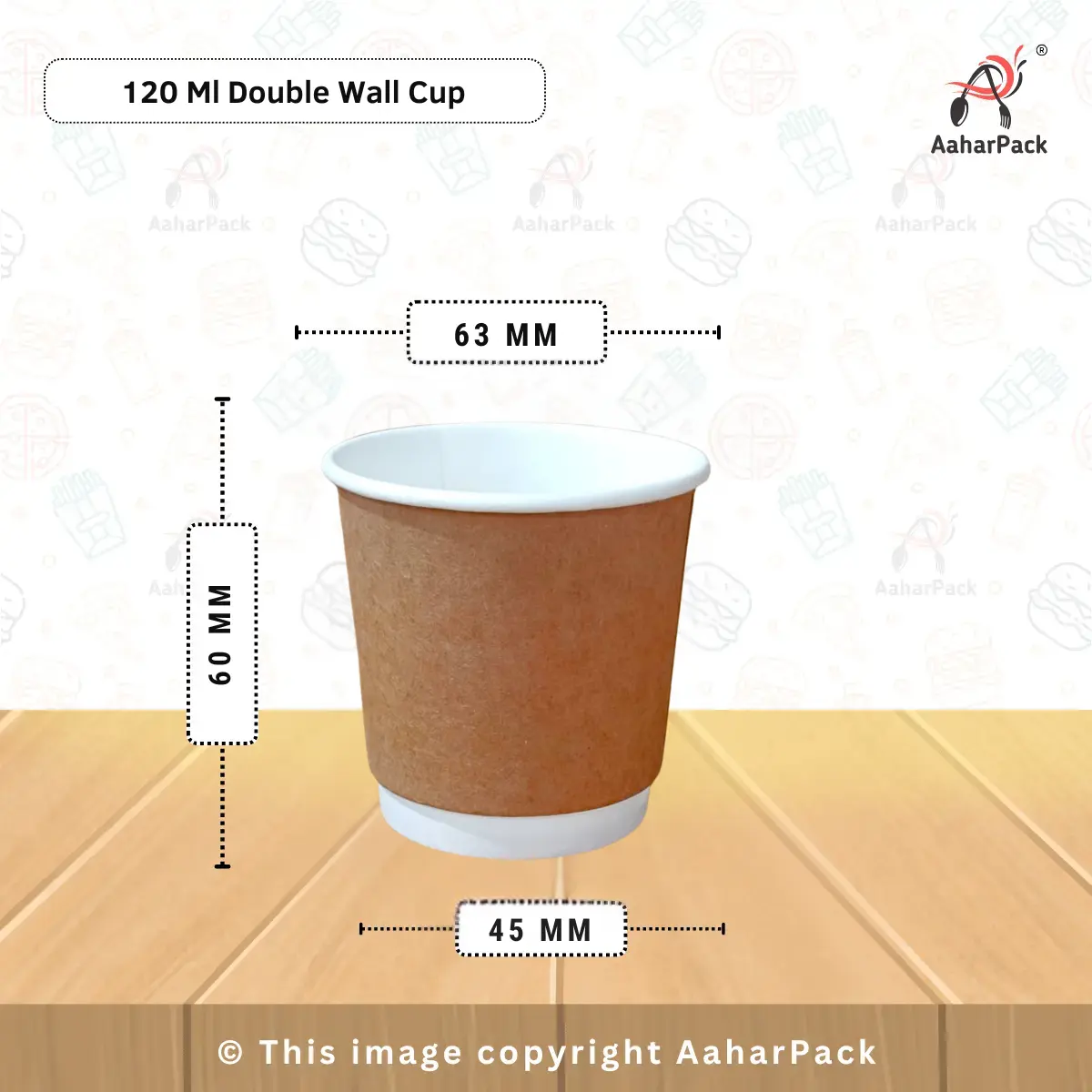 120 ML (4 oz) Kraft Double Wall Paper Cups (Pack of 400 Pcs) - Lidless Espresso & Cutting Chai Cups | Eco-Friendly Insulated Tasting Cups