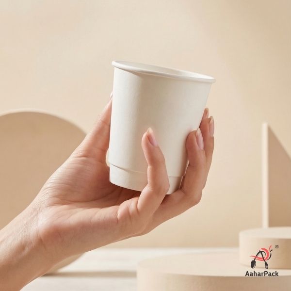 210 ML (7 oz) White Double Wall Paper Cups Without Lid (Pack of 250) - Insulated Coffee & Beverage Cups