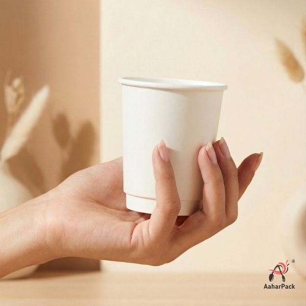 250 ML (8 oz) White Double Wall Paper Cups Without Lid (Pack of 225) - Insulated Coffee & Beverage Cups