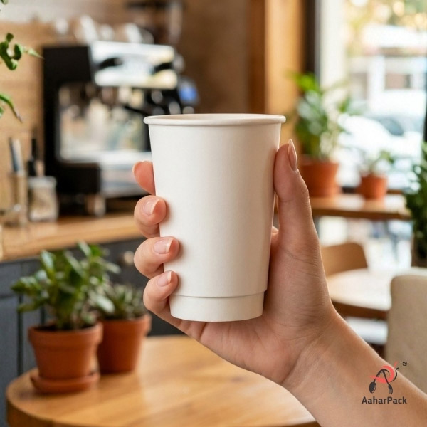 300 ML Long White Double Wall Paper Cups Without Lid (Pack of 225) - Tall Insulated Coffee & Beverage Cups