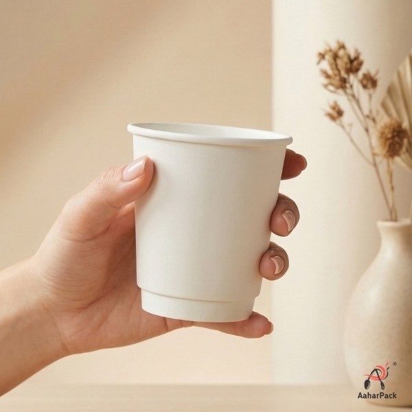 300 ML (10 oz) White Double Wall Paper Cups Without Lid (Pack of 250) - Insulated Coffee & Beverage Cups