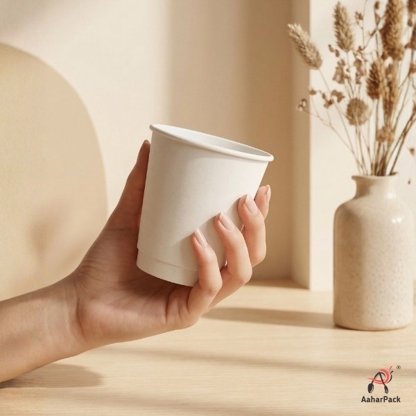 300 ML (10 oz) White Double Wall Paper Cups Without Lid (Pack of 250) - Insulated Coffee & Beverage Cups