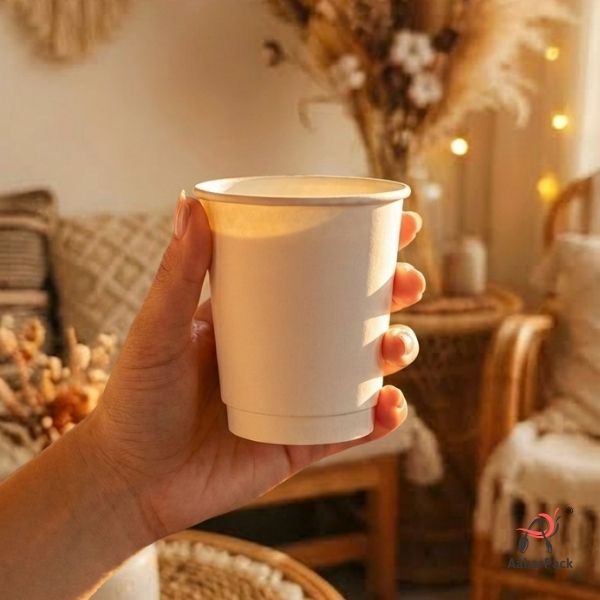 360 ML (12 oz) White Double Wall Paper Cups Without Lid (Pack of 275) - Insulated Coffee & Beverage Cups