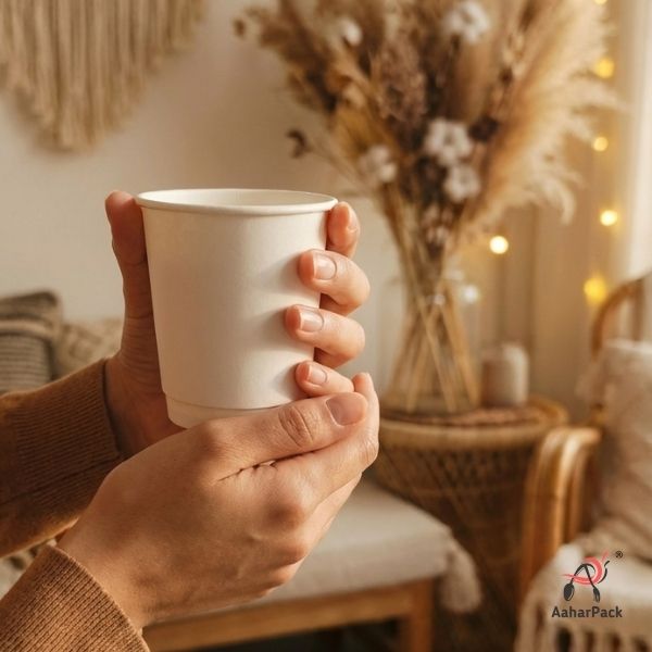 360 ML (12 oz) White Double Wall Paper Cups Without Lid (Pack of 275) - Insulated Coffee & Beverage Cups