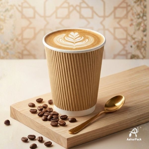 Kraft Ripple Wall Paper Cup without Lid