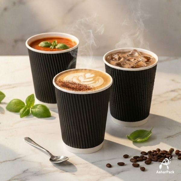 Black Ripple Wall Paper Cup