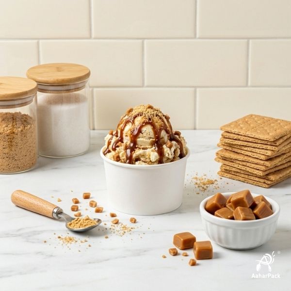130 ML White Ice Cream Cups Without Lid (Pack of 450) - Bulk Disposable Paper Dessert Bowls