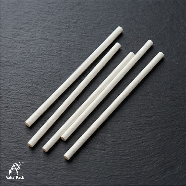 10mm White Paper Straws (Pack of 1050) - Extra-Wide Unwrapped Bulk Biodegradable Drinking Straws for Boba, Shakes & Falooda