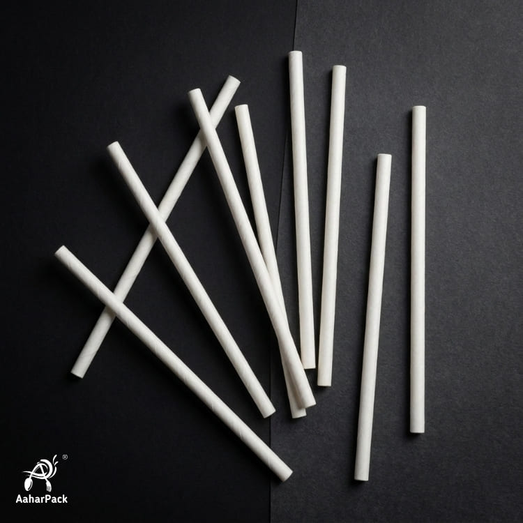6mm White Paper Straws (Pack of 2700) - Unwrapped Bulk Biodegradable Drinking Straws for Cafes, Restaurants & Events