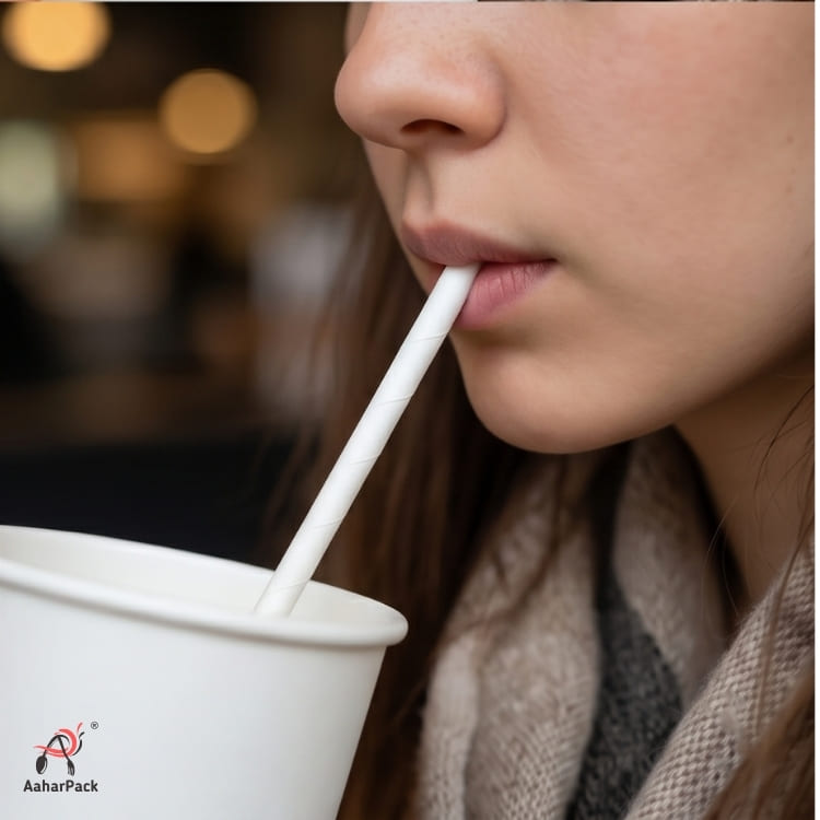 6mm White Paper Straws (Pack of 2700) - Unwrapped Bulk Biodegradable Drinking Straws for Cafes, Restaurants & Events