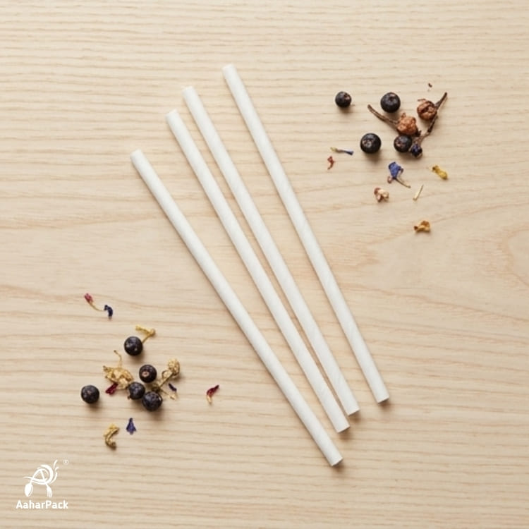 6mm White Paper Straws (Pack of 2700) - Unwrapped Bulk Biodegradable Drinking Straws for Cafes, Restaurants & Events