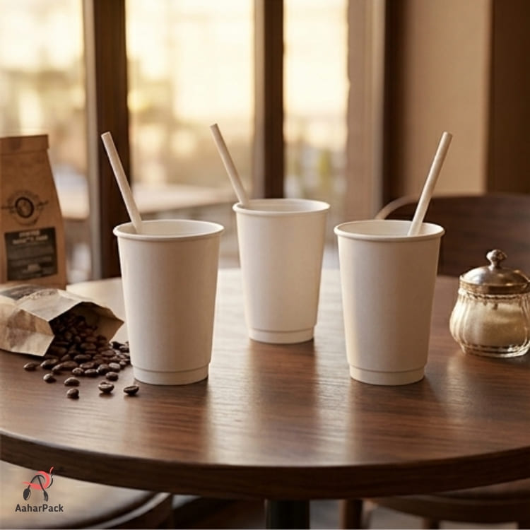 8mm White Paper Straws (Pack of 1200) - Wide-Bore Unwrapped Bulk Biodegradable Drinking Straws for Smoothies, Shakes & Frappes