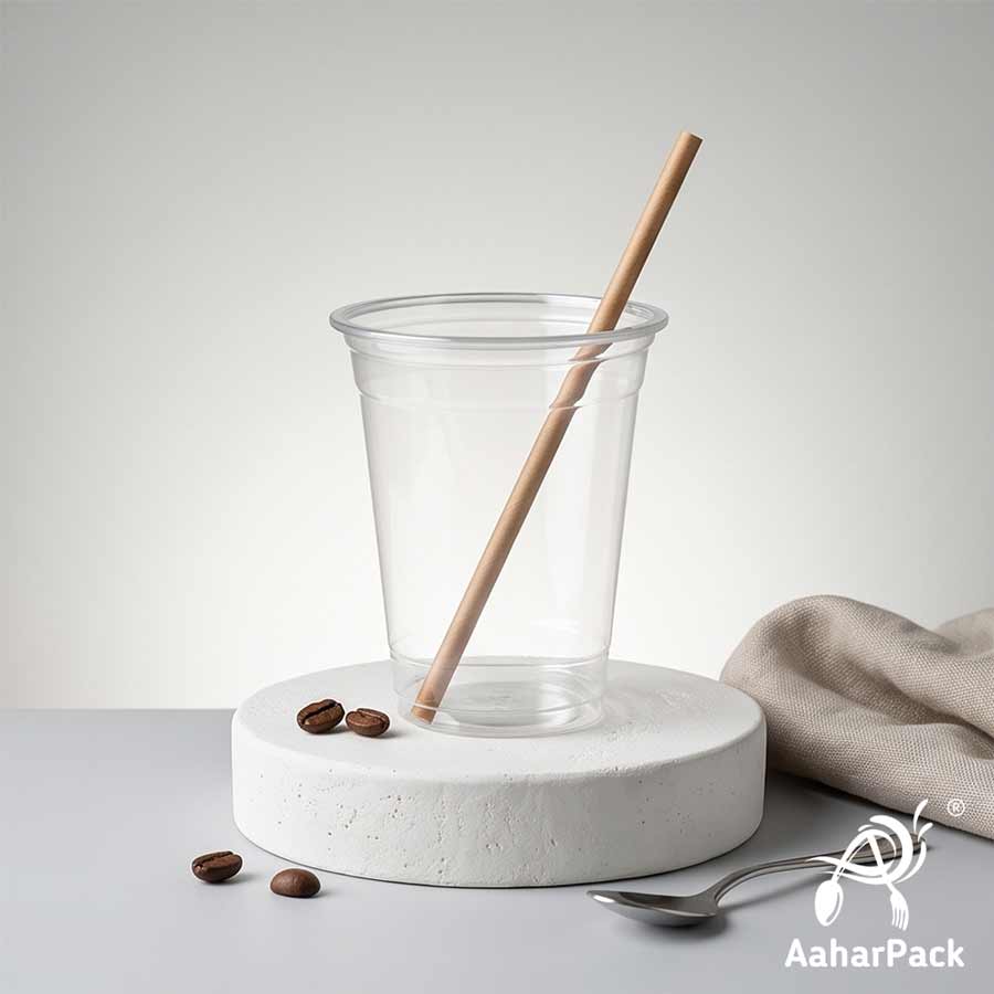 200 ML Transparent PET Plastic Cold Cups Without Lid (Pack of 450) - Crack-Resistant Disposable Small Dessert & Beverage Cups