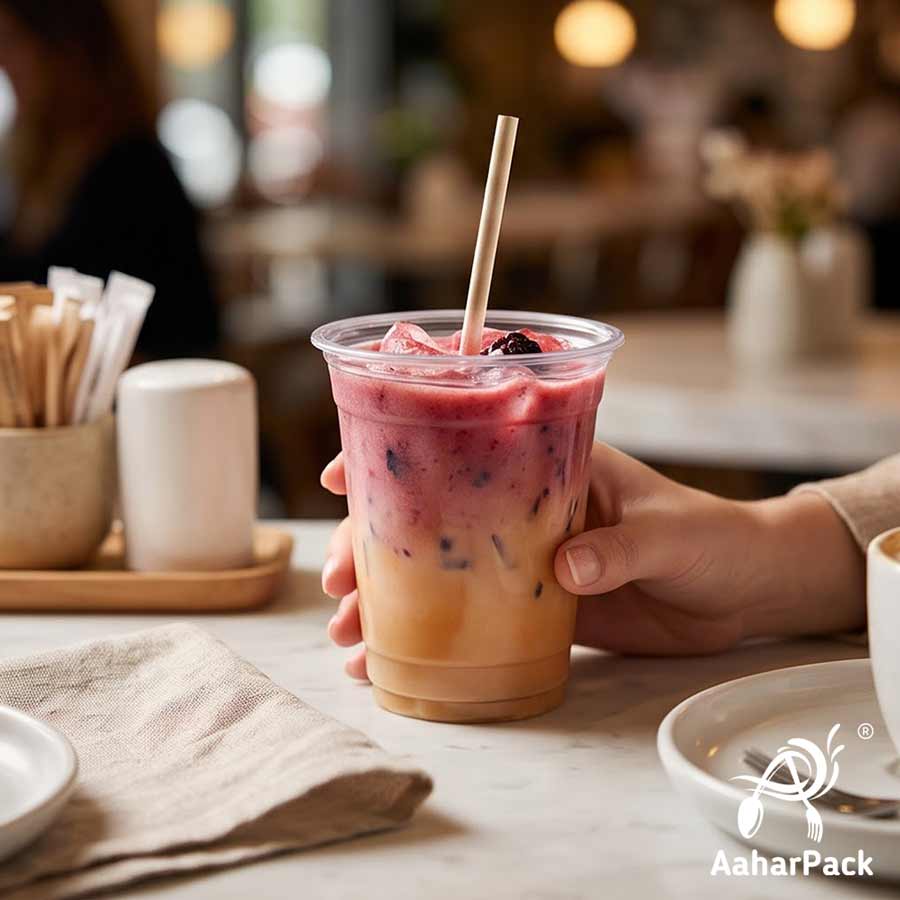 250 ML Transparent PET Plastic Cold Cups Without Lid (Pack of 450) - Crack-Resistant Disposable Beverage & Dessert Cups